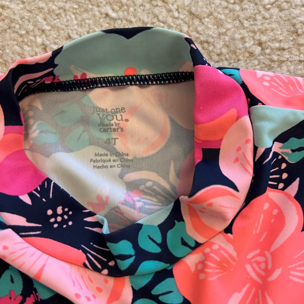 Carters rash guard bathing suit set